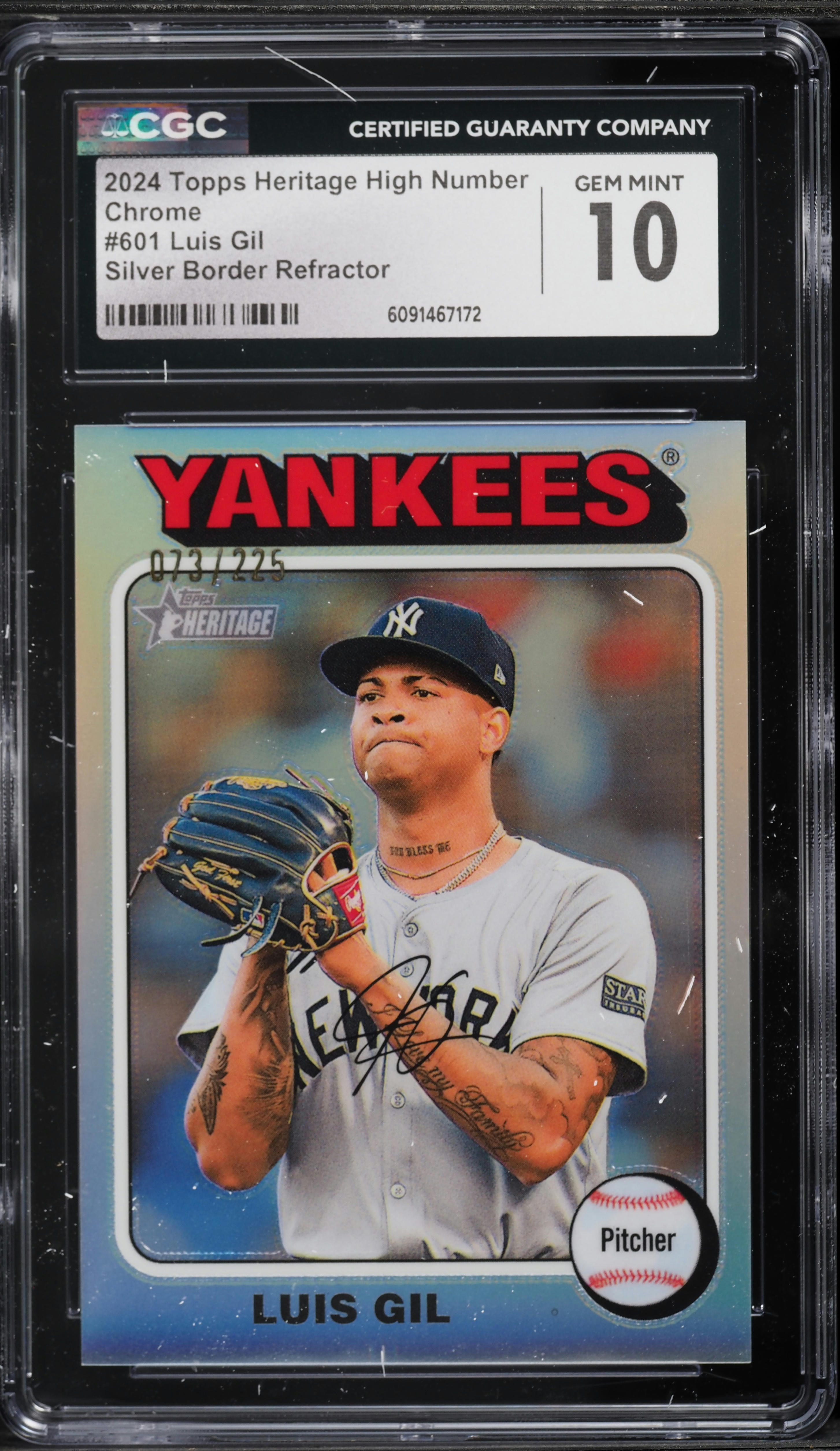 2024 Topps Heritage High Number Chrome Silver Border Refractor 