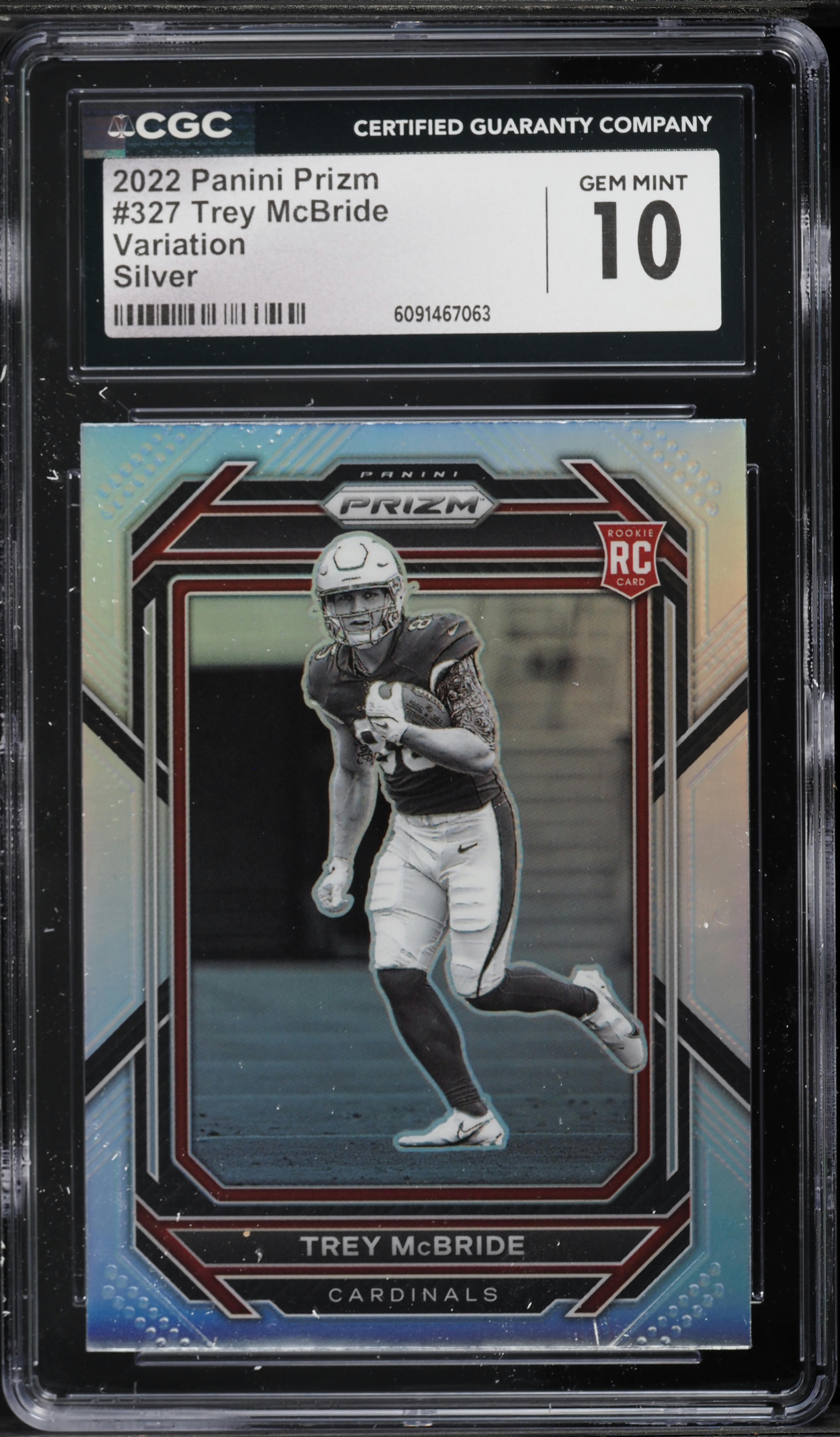 2022 Panini Prizm Variation Silver Trey McBride ROOKIE #327 CGC 10