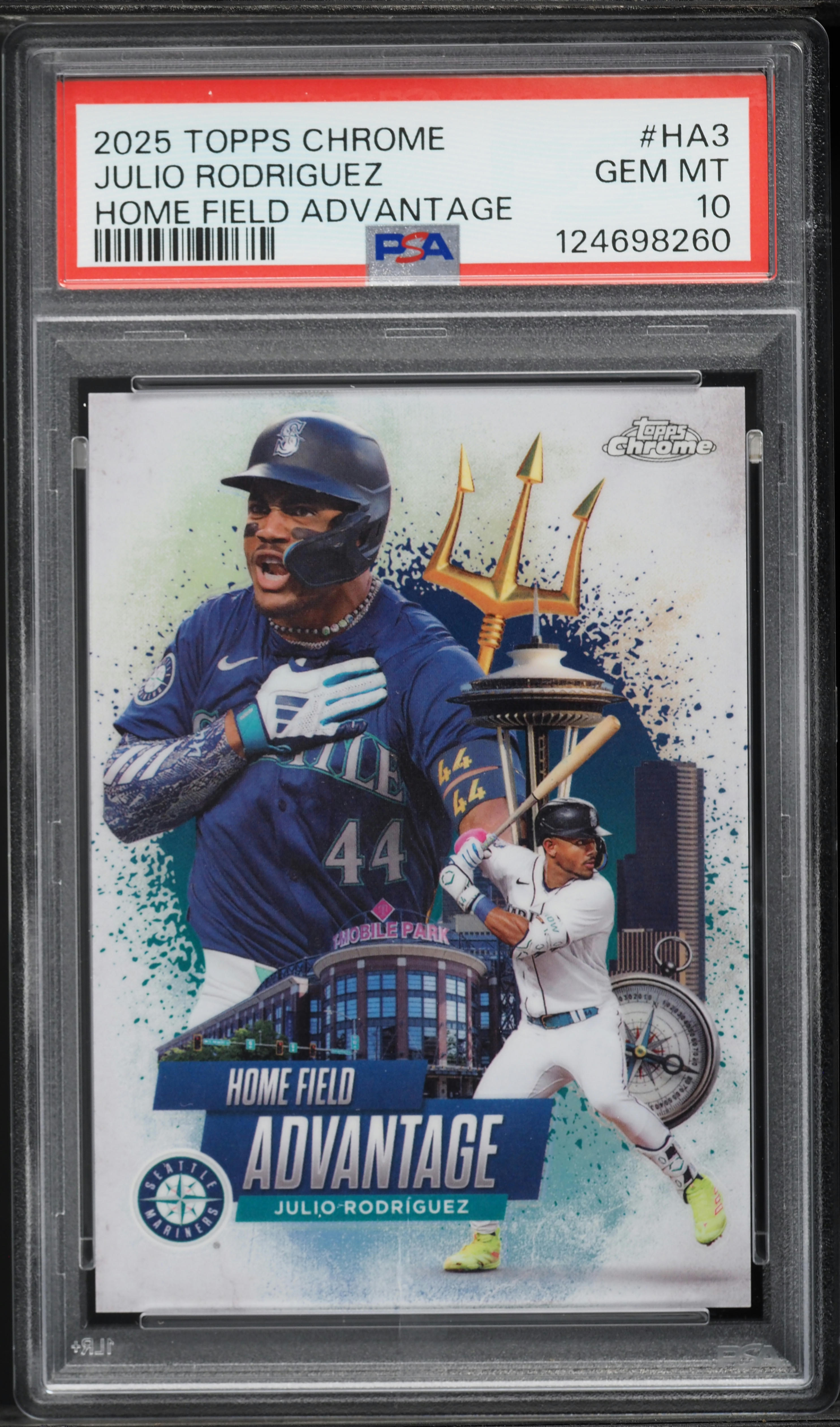 2025 Topps Chrome Home Field Advantage Julio Rodriguez #HA3 PSA 10 