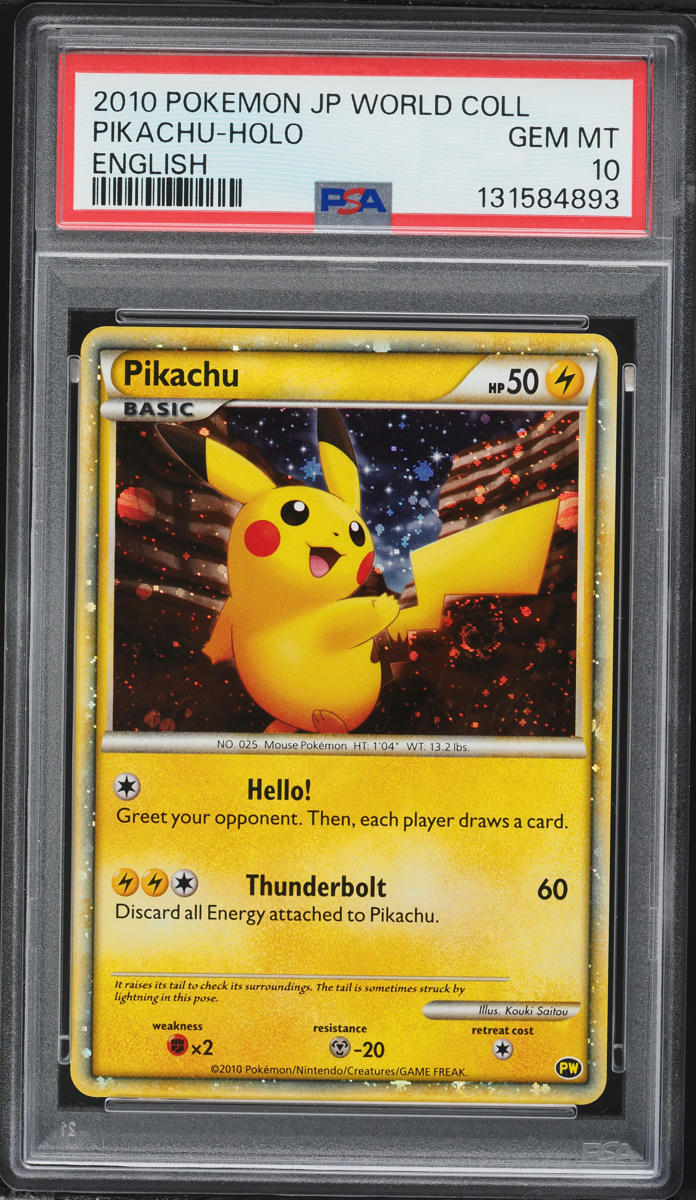 2010 Pokemon World Collection Holo Pikachu PSA 10 GEM MINT on