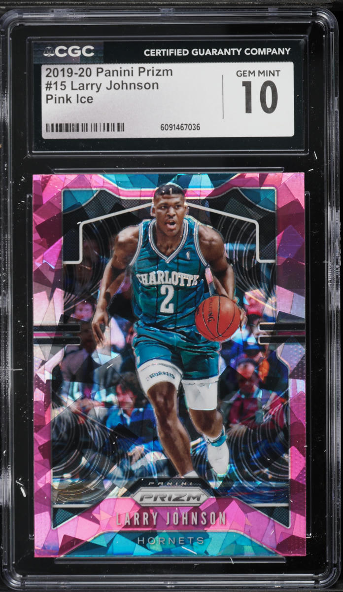 2019 Panini Prizm Pink Ice Larry Johnson #15 CGC 10 GEM MINT on