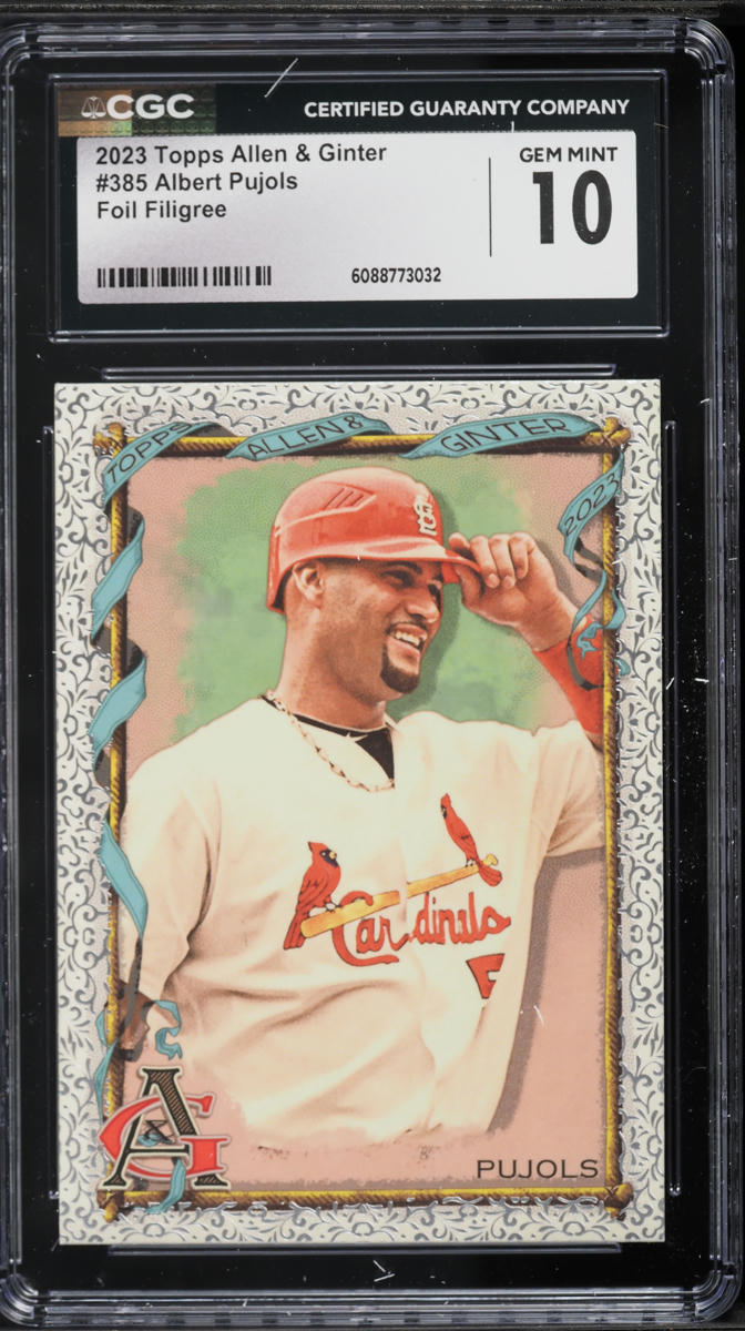 2023 Topps Allen & Ginter Foil Filigree Albert Pujols #385 CGC 10 GEM MINT