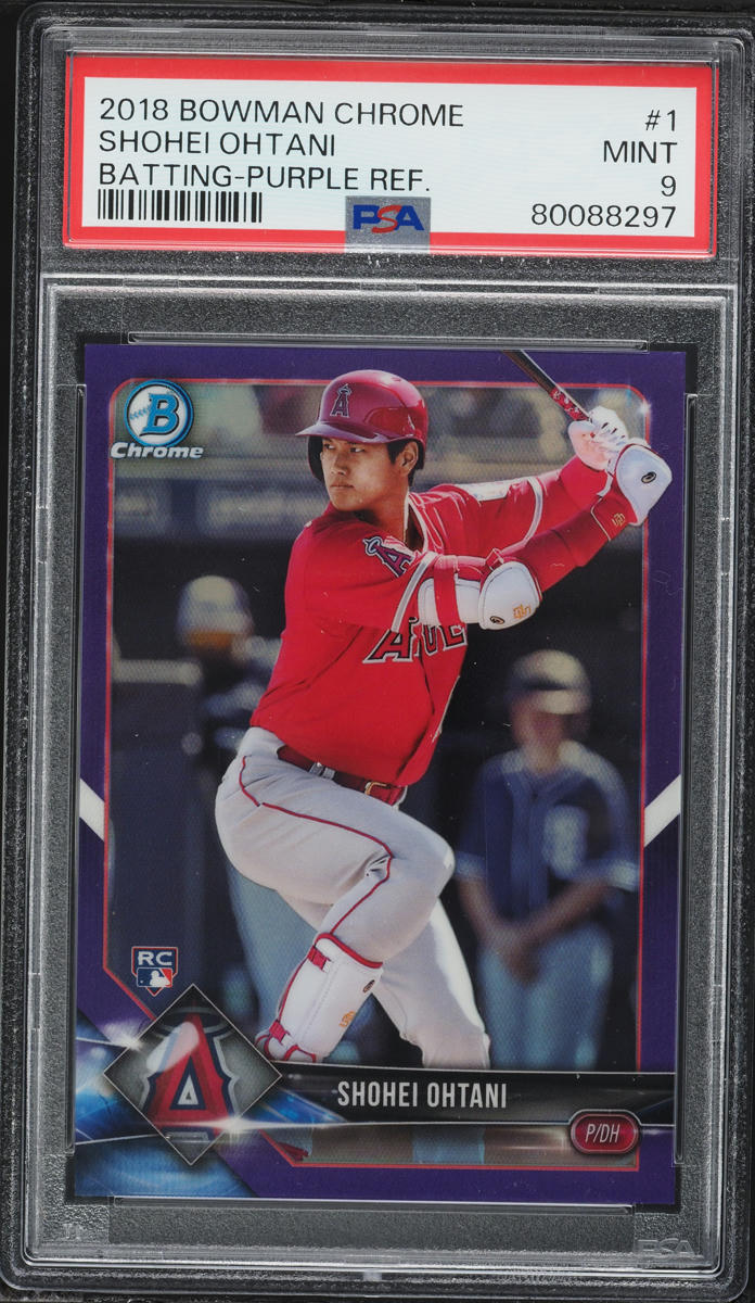 2018 Bowman Chrome Purple Refractor Shohei Ohtani ROOKIE /250 #1 PSA 9 MINT