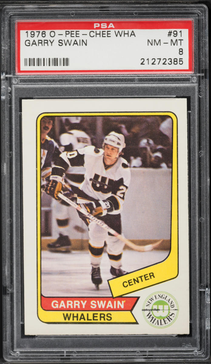 1976 O-Pee-Chee Hockey Garry Swain #91 PSA 8 NM-MT
