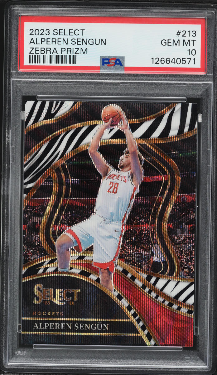 2023 Select Courtside Zebra Prizm Alperen Sengun #213 PSA 10 GEM MINT