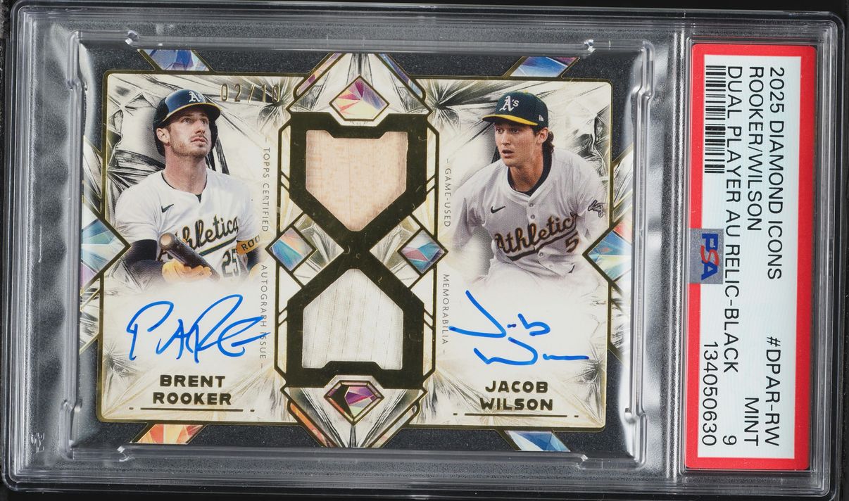 2025 Topps Diamond Icons Dual Black Brent Rooker & Jacob Wilson 
