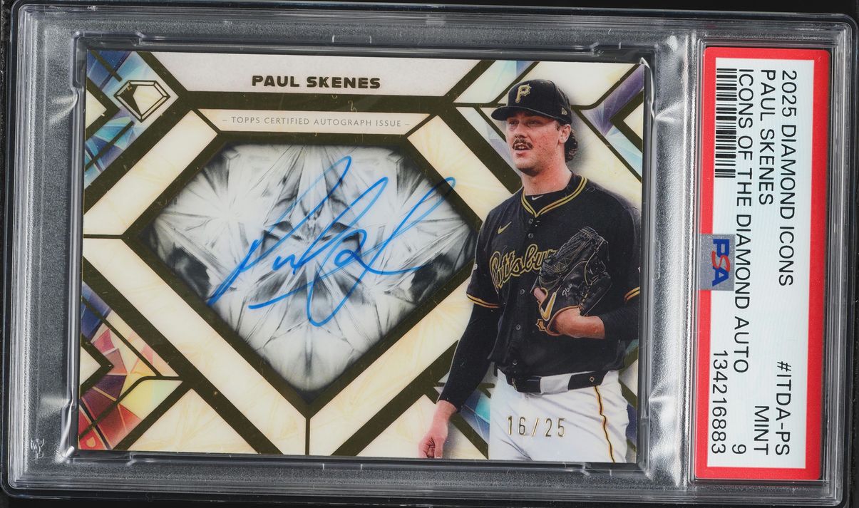 2025 Topps Diamond Icons Of The Diamond Paul Skenes AUTO /25 #ITDA-PS PSA 9 MINT