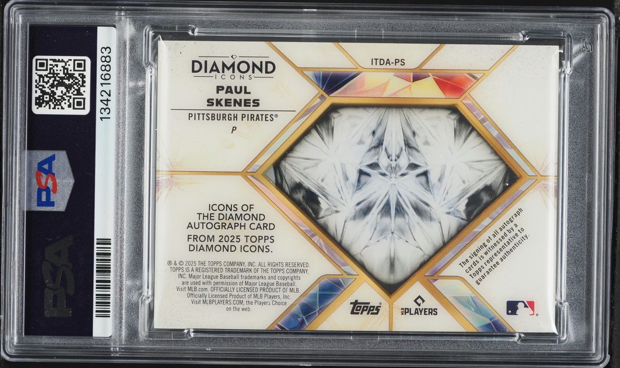 2025 Topps Diamond Icons Of The Diamond Paul Skenes AUTO /25 #ITDA-PS PSA 9 MINT