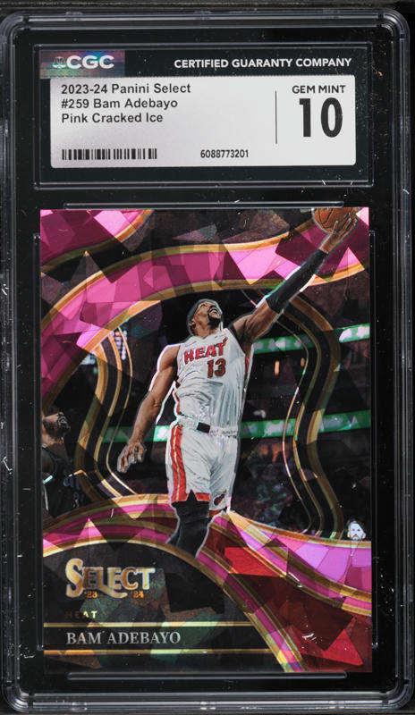 2023 Select Courtside Pink Cracked Ice Bam Adebayo /99 #259 CGC 10