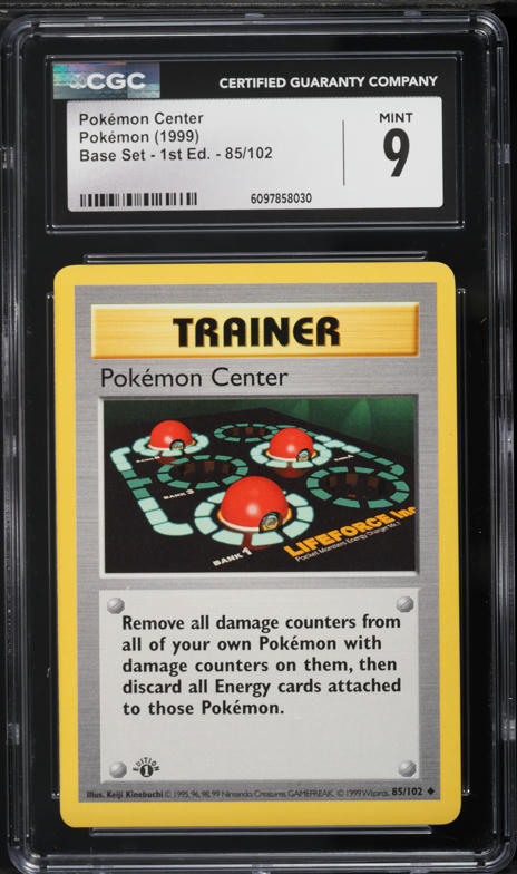 1999 Pokemon Base Set Shadowless 1st Edition Pokemon Center #85 CGC 9 MINT
