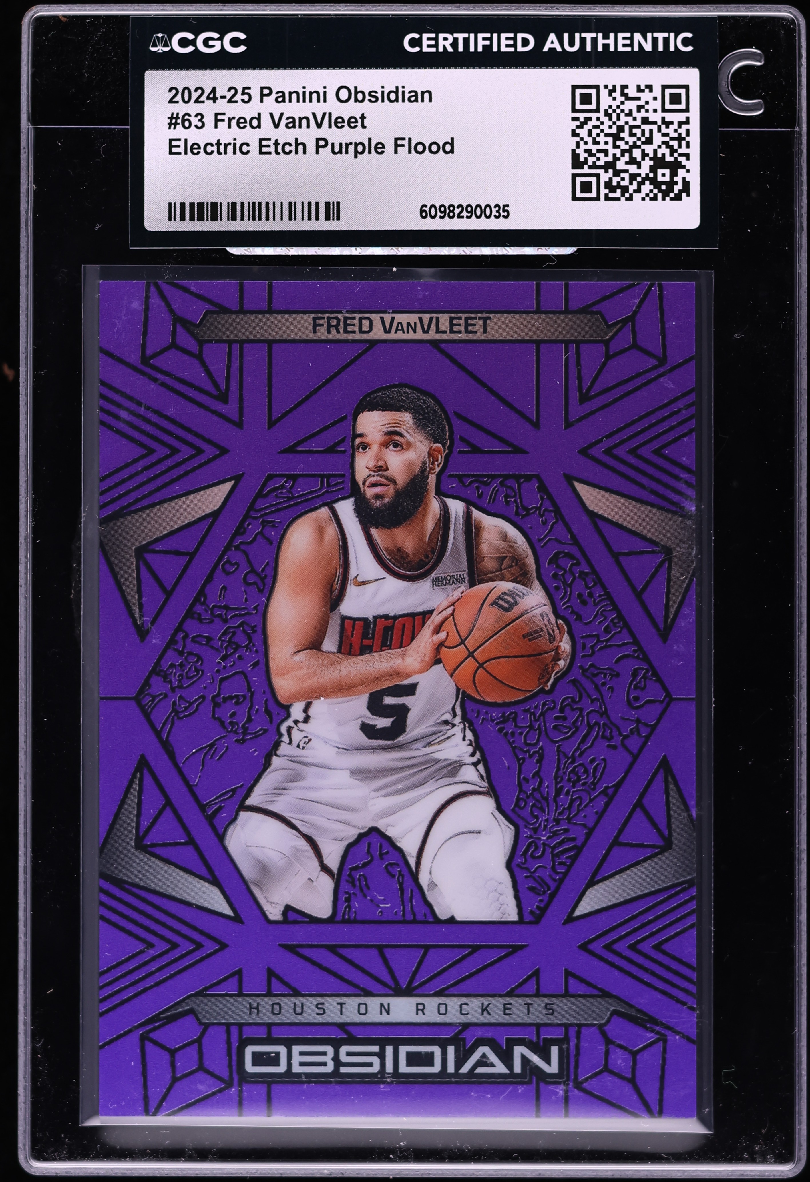 2024 Panini Obsidian Basketball Electric Etch Purple Flood Fred VanVleet #63