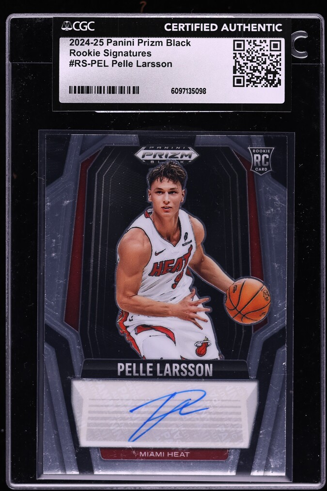 2024 Panini Prizm Black Pelle Larsson ROOKIE AUTO #RS-PEL CGC AUTH