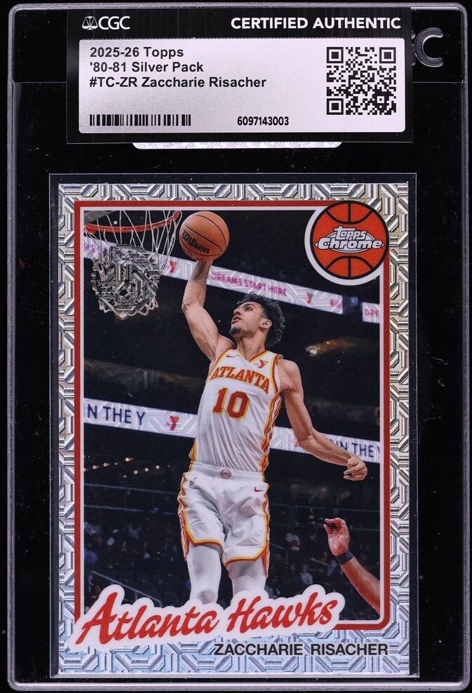 2025 Topps '80 Silver Pack Zaccharie Risacher #TC-ZR CGC AUTH