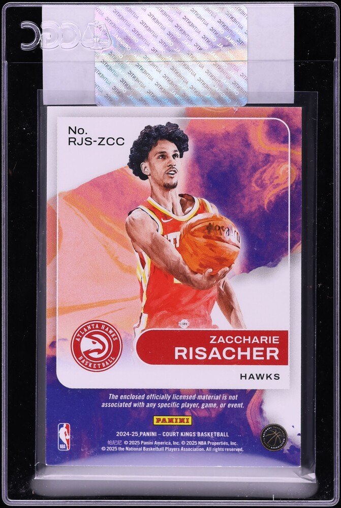 2024 Panini Court Kings Zaccharie Risacher ROOKIE PATCH #RJS-ZCC CGC AUTH