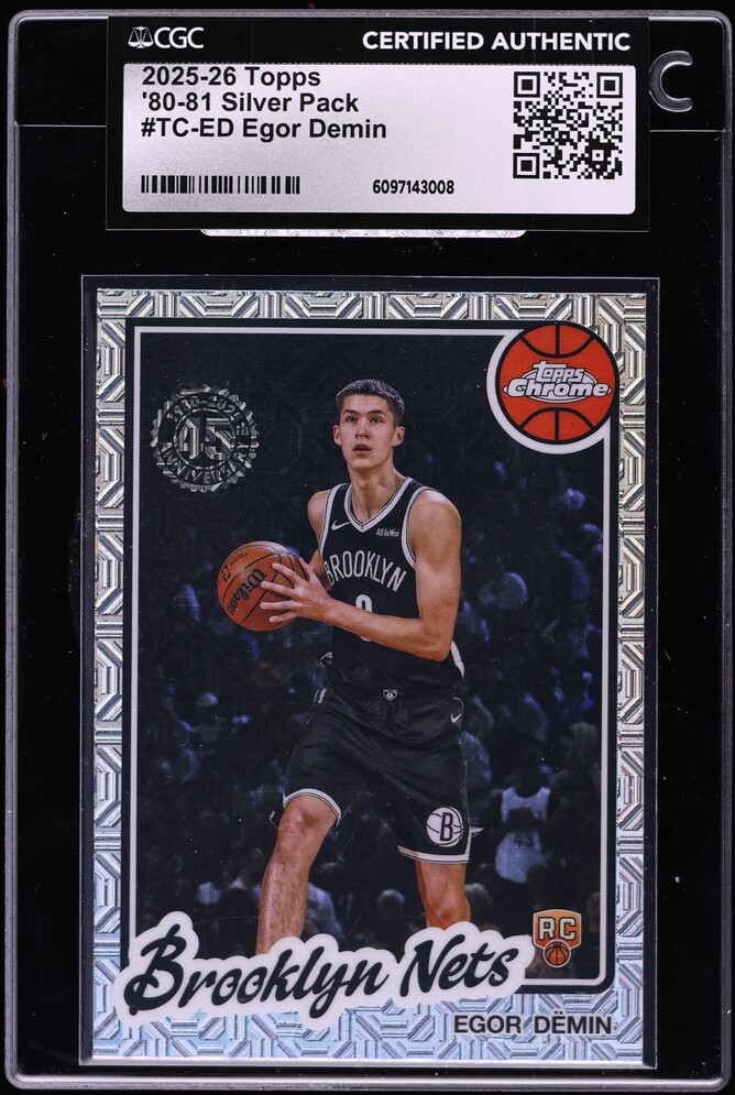 2025 Topps '80 Silver Pack Egor Demin ROOKIE #TC-ED CGC AUTH