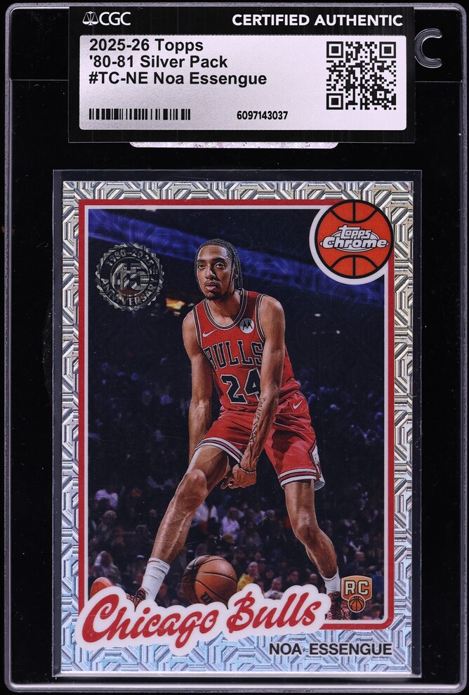 2025 Topps '80 Silver Pack Noa Essengue ROOKIE #TC-NE CGC AUTH