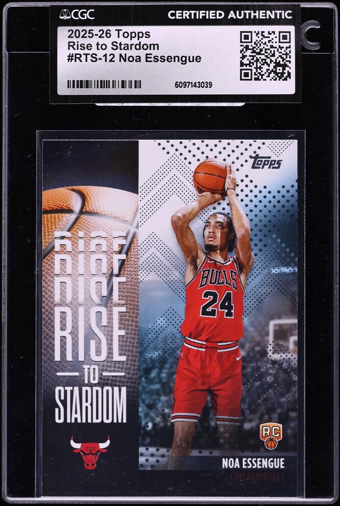 2025 Topps Rise To Stardom Noa Essengue ROOKIE #RTS-12 CGC AUTH