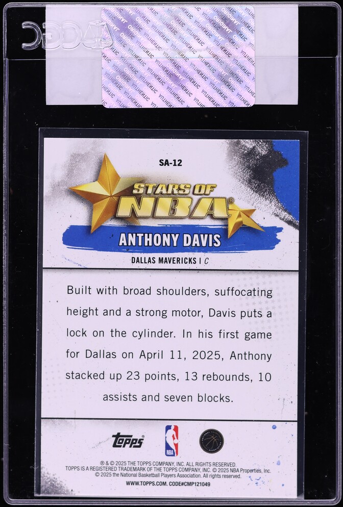 2025 Topps Stars Of The NBA Anthony Davis #SA-12 CGC AUTH