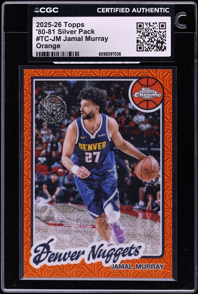 2025 Topps Chrome '80-81 Silver Pack Orange Jamal Murray /25 #TC-JM CGC AUTH