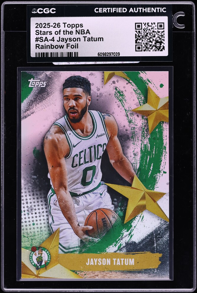 2025 Topps Stars Of The NBA Rainbow Foil Jayson Tatum #SA-4 CGC AUTH