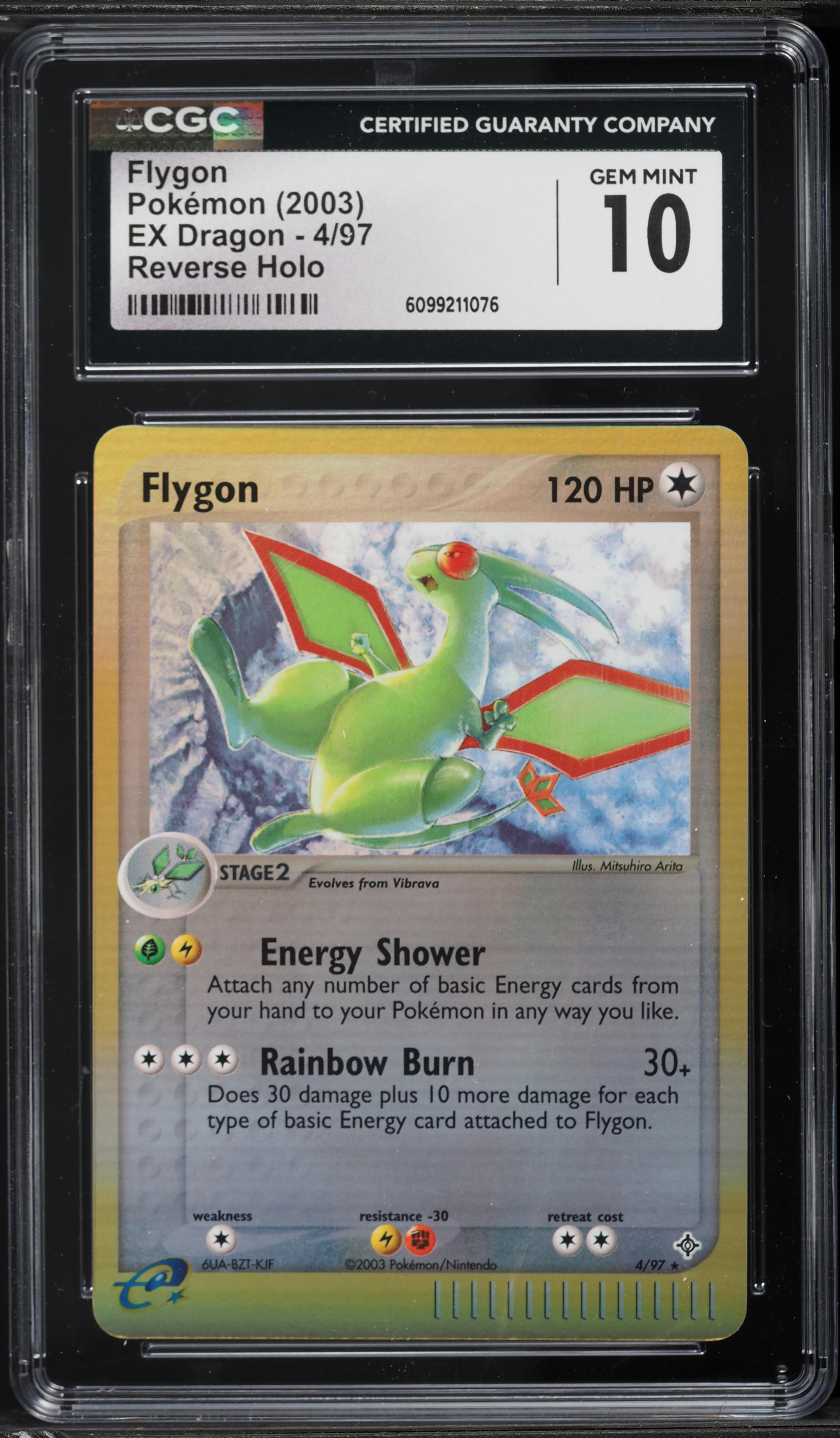 2003 Pokemon EX Dragon Reverse Holo Flygon #4 CGC 10 GEM MINT on