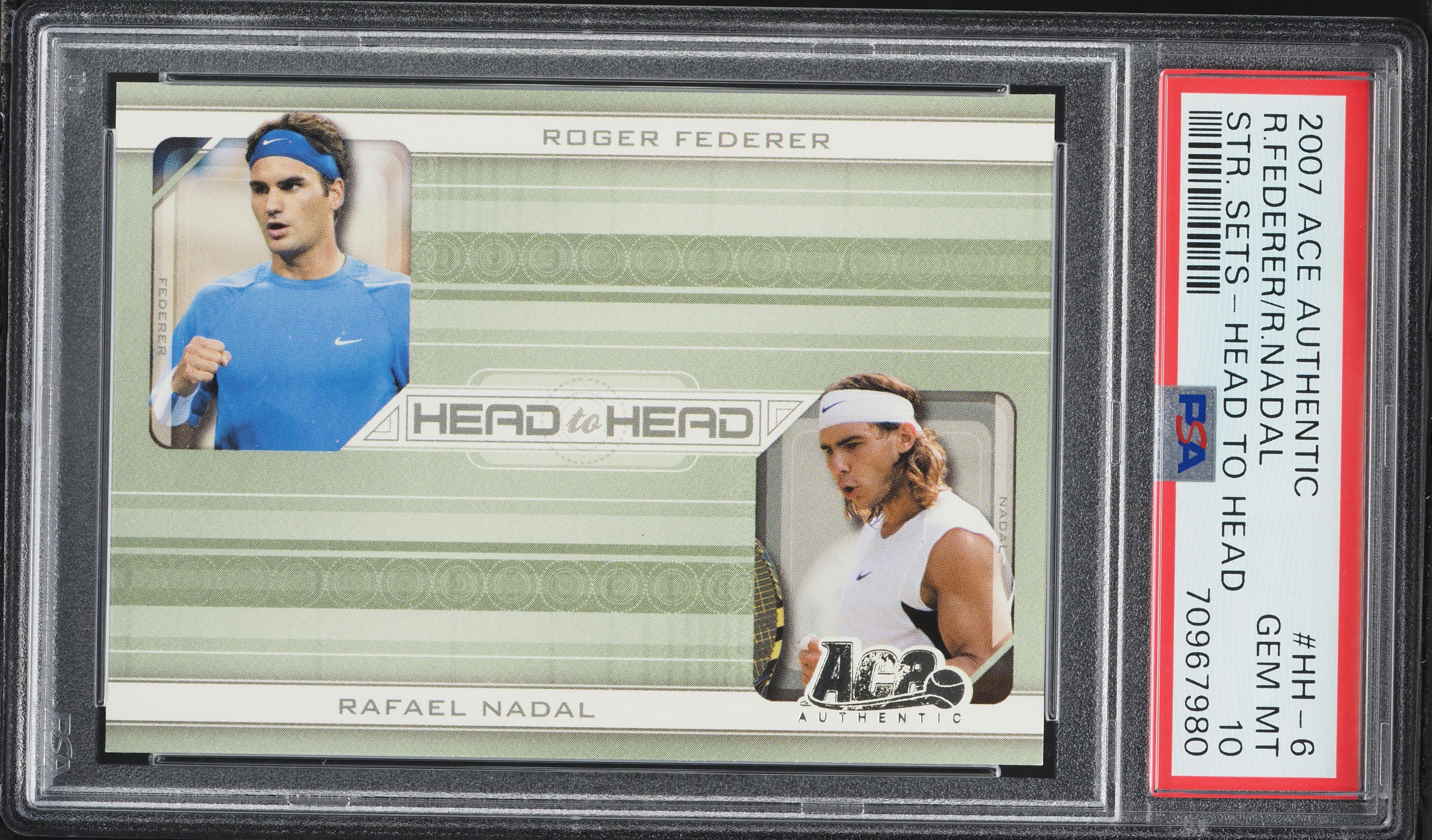 2007 Ace Authentic Straight Sets Head to Head Roger Federer Rafael