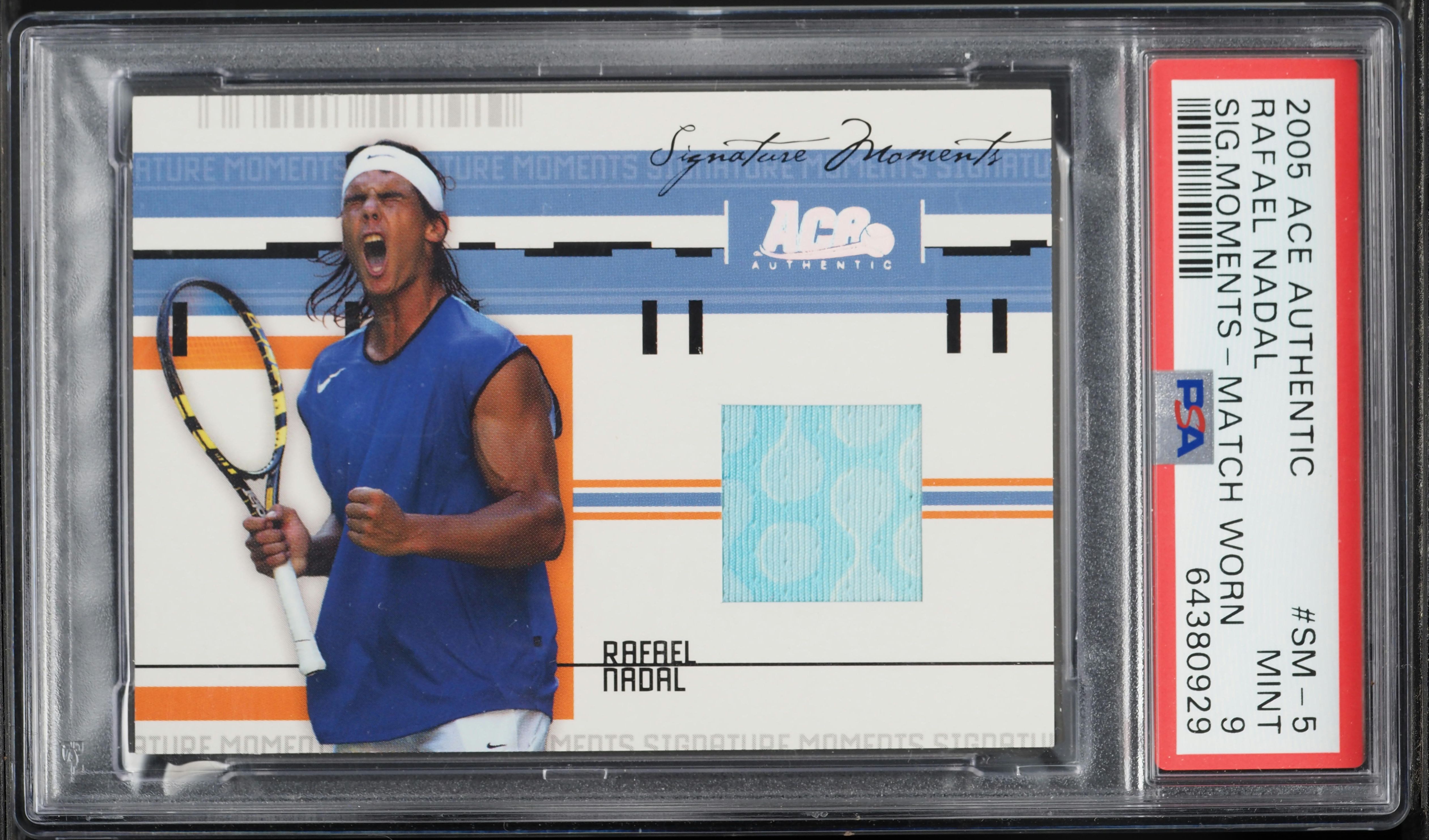 2005 Ace Authentic Signature Moments Match Worn Rafael Nadal PATCH
