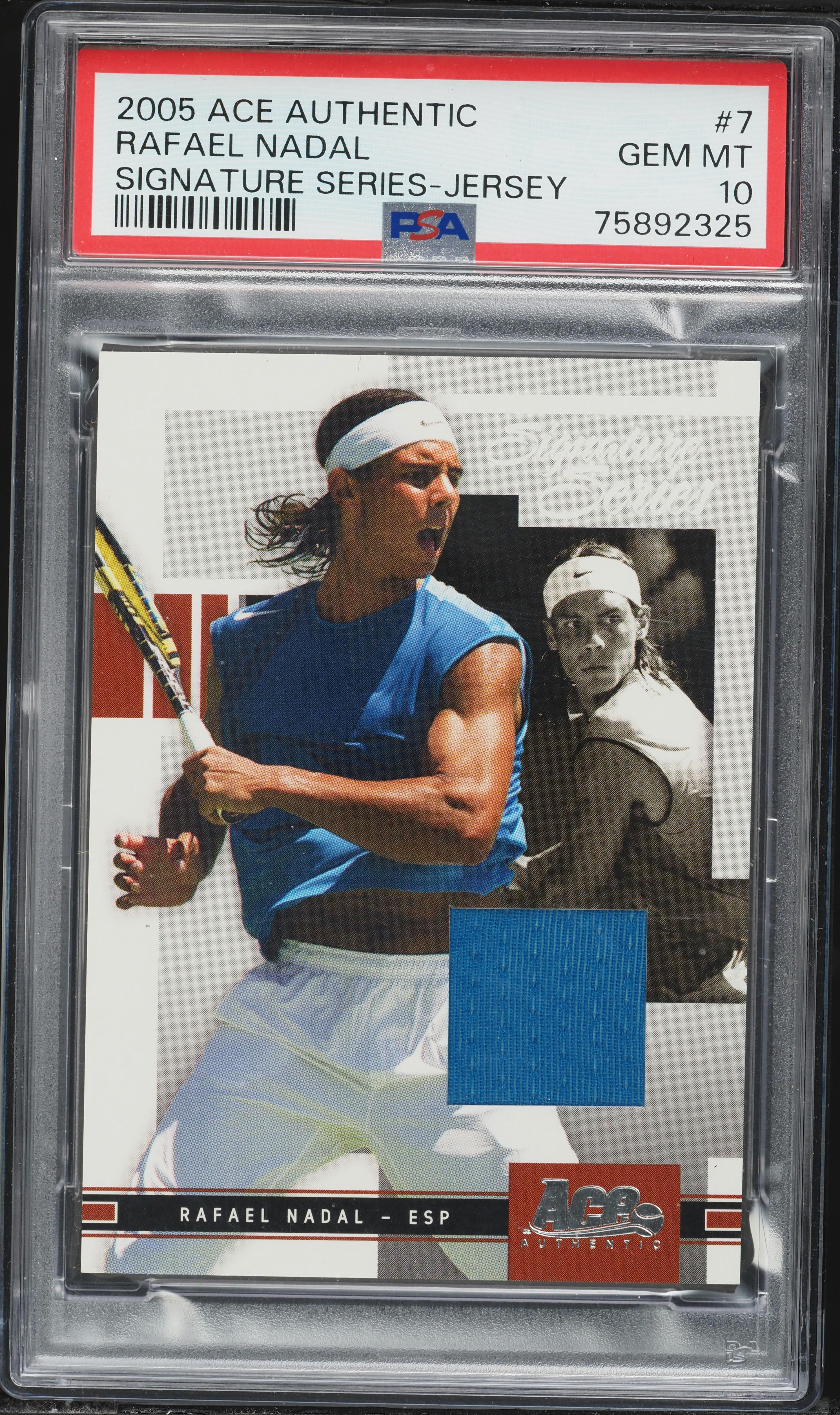2005 Ace Authentic Signature Series Jersey Rafael Nadal PATCH /500