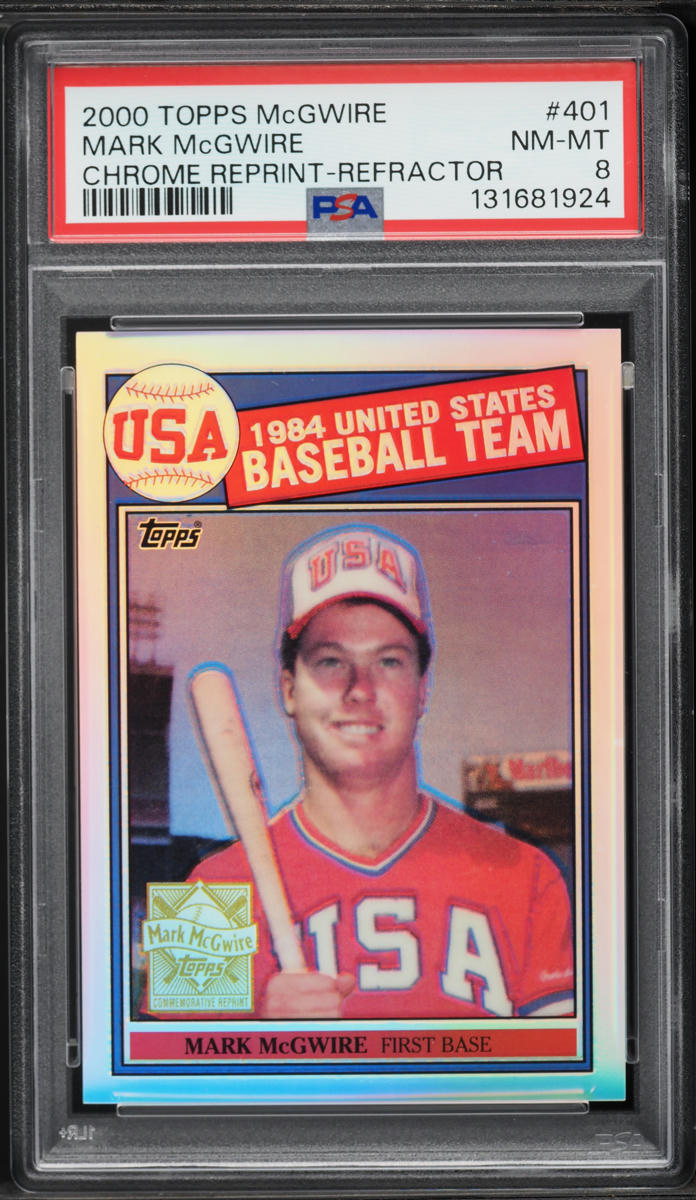 2000 Topps Chrome McGwire Reprint Refractor Mark McGwire /70 #401 PSA 8 NM-MT