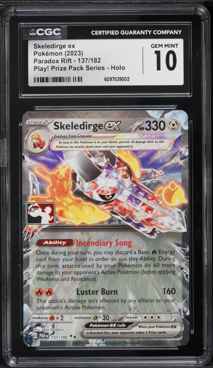 2023 Pokemon Paradox Rift Play! Prize Pack Series Holo Skeledirge ex #137  CGC 10 GEM MINT on Fanatics Collect