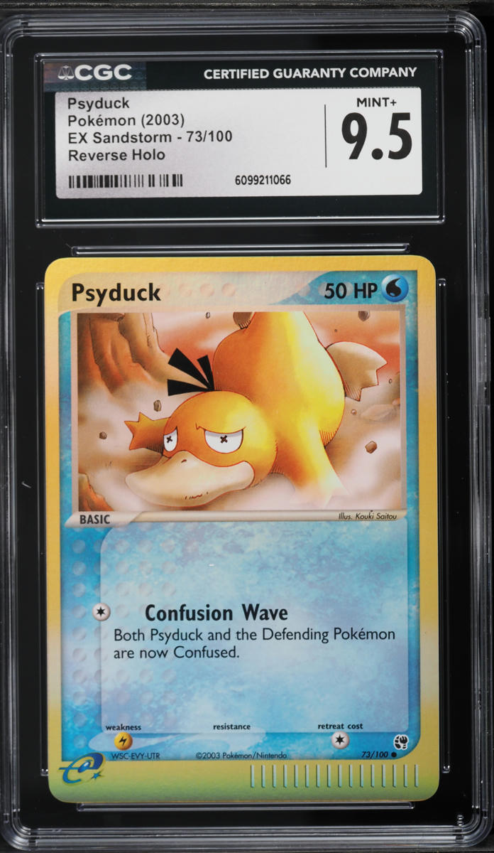 2003 Pokemon EX Sandstorm Reverse Holo Psyduck #73 CGC 9.5 MINT+