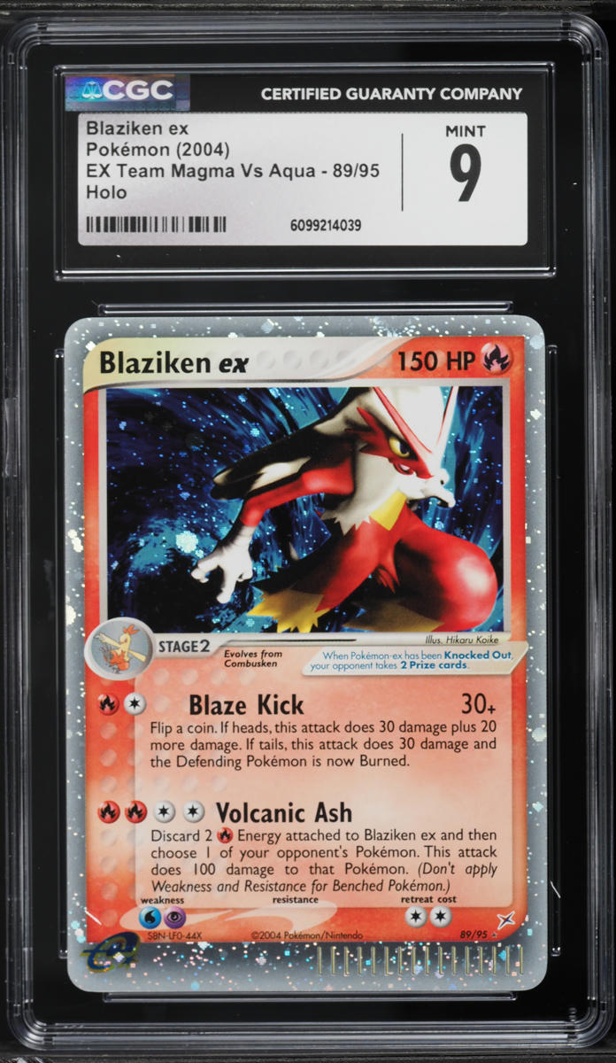 2004 Pokemon EX Team Magma Vs Aqua Holo Blaziken ex #89 CGC 9 MINT