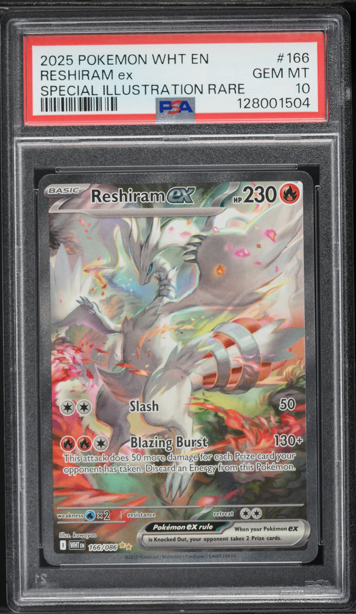 2025 Pokemon Scarlet & Violet White Flare SIR Reshiram EX #166 PSA 10 GEM MINT
