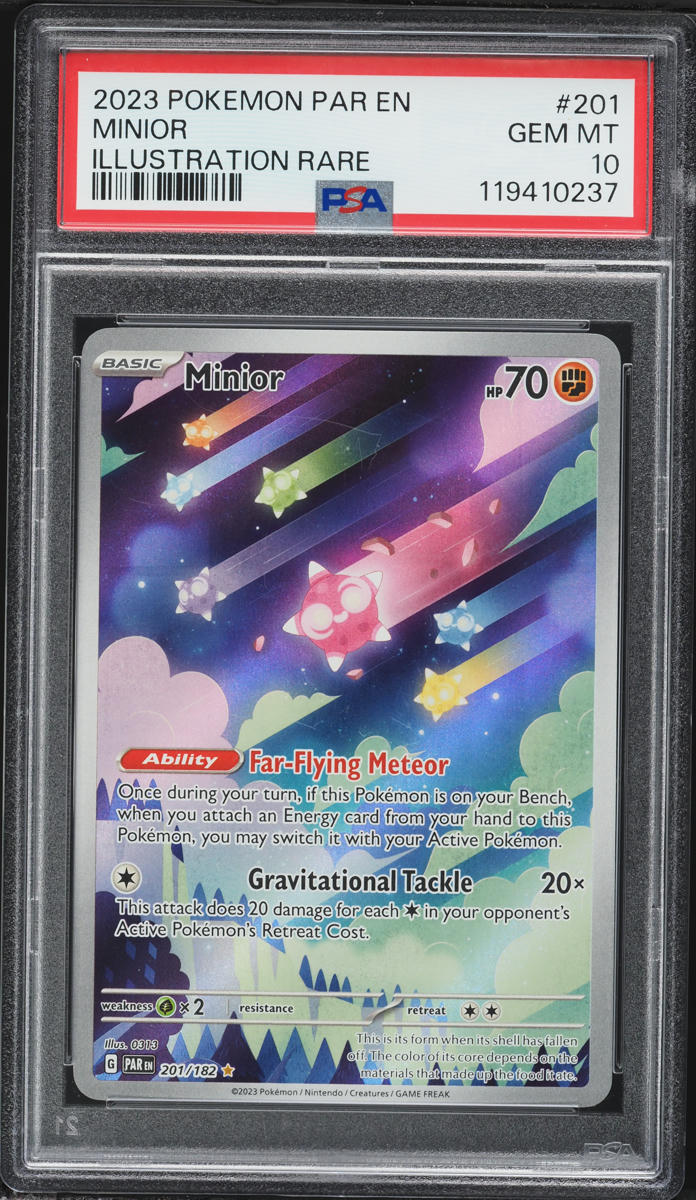 2023 Pokemon Scarlet & Violet Paradox Rift IR Minior #201 PSA 10 GEM MINT