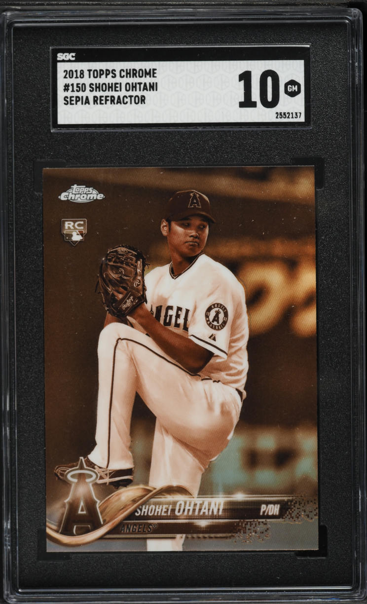 2018 Topps Chrome Sepia Refractor Shohei Ohtani ROOKIE #150 SGC 10 