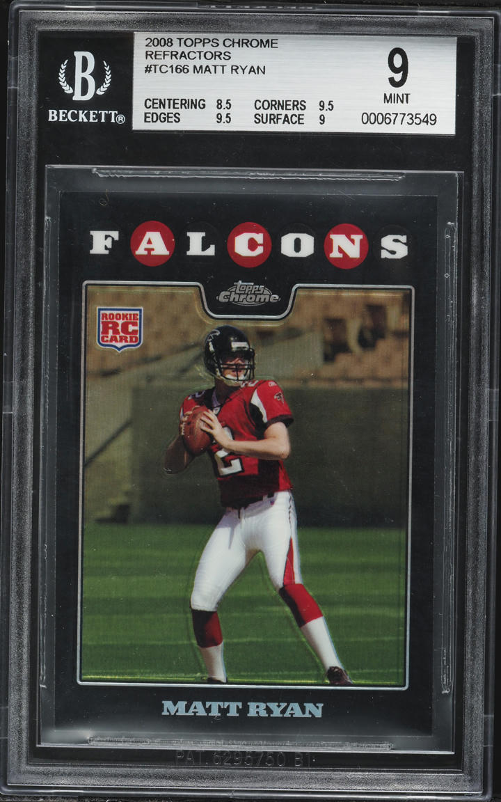 2008 Topps Chrome Refractors Matt Ryan ROOKIE #TC166 BGS 9 MINT