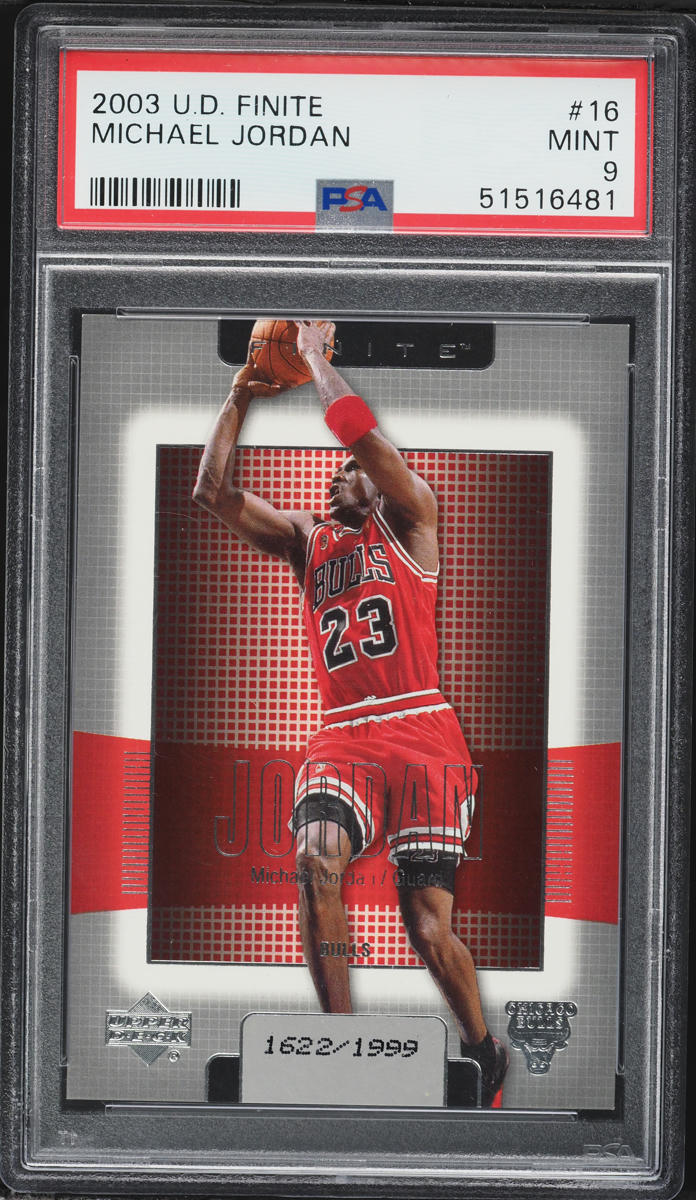 2003 Upper Deck Finite Michael Jordan /1999 #16 PSA 9 MINT