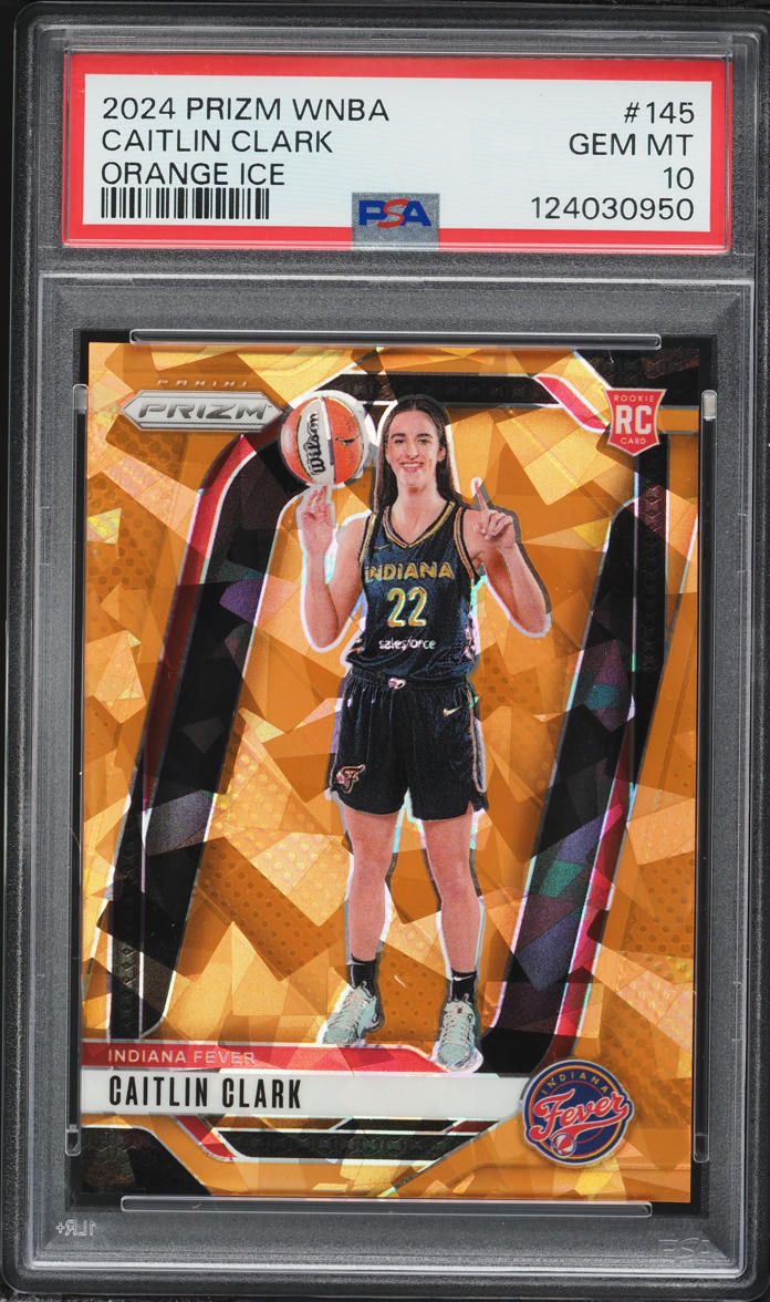2024 Panini Prizm WNBA Orange Ice Caitlin Clark ROOKIE #145 PSA 10 GEM MINT