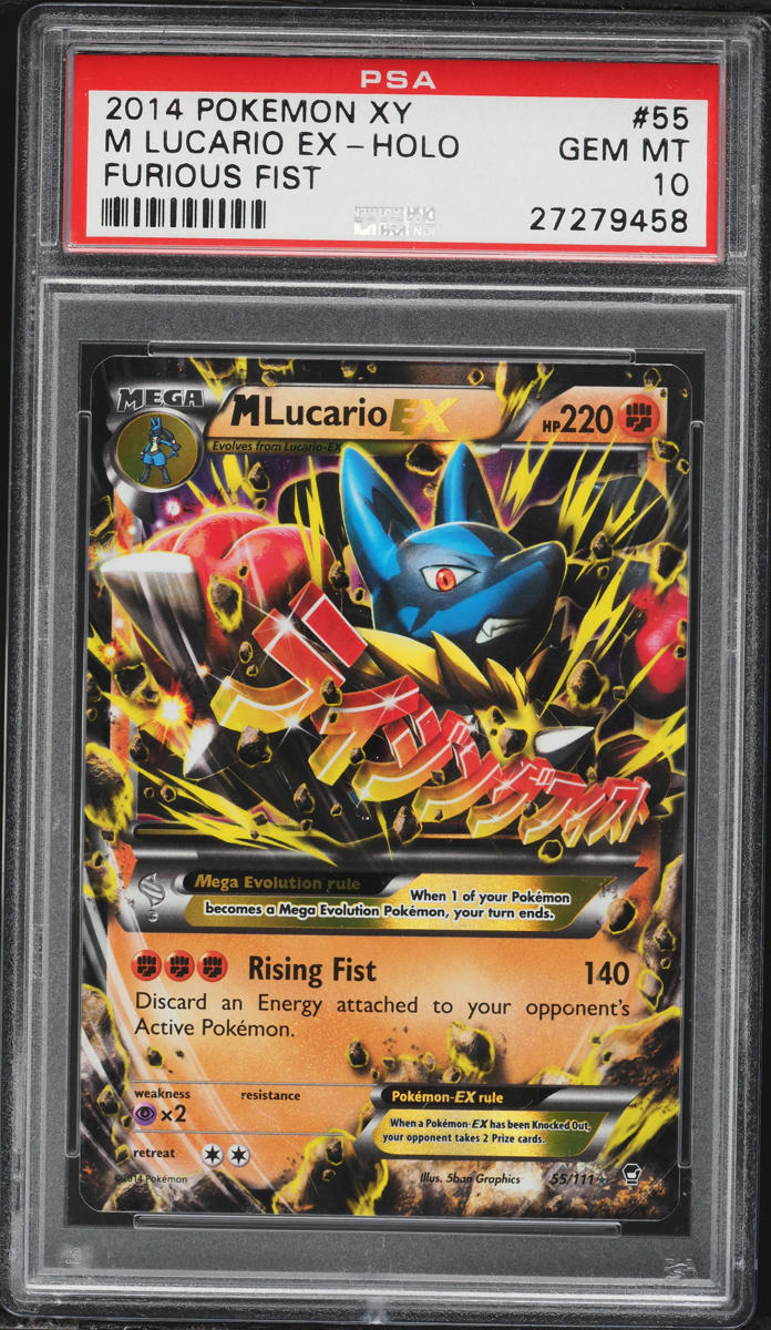 2014 Pokemon XY Furious Fists M Lucario EX #55 PSA 10 GEM MINT