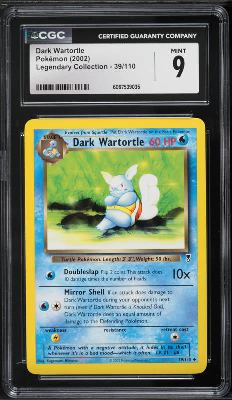dark wartortle pokemon card Vintage 1997 90s Nintendo Pokemon Dark Wartortle Team Rocket No. 008 Uncommon Japanese Trading Game Card Get Graded 8 Near Mint Rare