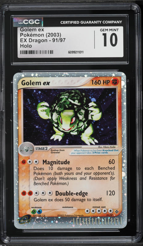 golem ex pokemon card value - 076/165 with no guarantees of potential and/or expected grades 2003 Pokemon EX Dragon Holo