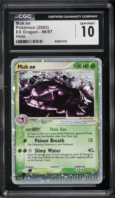 muk ex pokemon card your opponent takes 2 Prize cards Pokemon Muk ex 1st edition