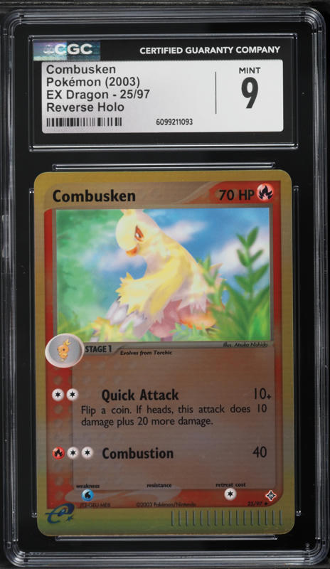 2003 Pokemon EX Dragon Reverse Holo Combusken #25 CGC 9 MINT on Fanatics  Collect