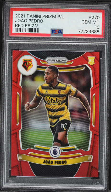 2021 Panini Prizm Premier League Red Joao Pedro ROOKIE /199 #270