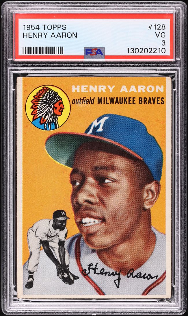 1954 Topps Hank Aaron ROOKIE #128 PSA 3 VG