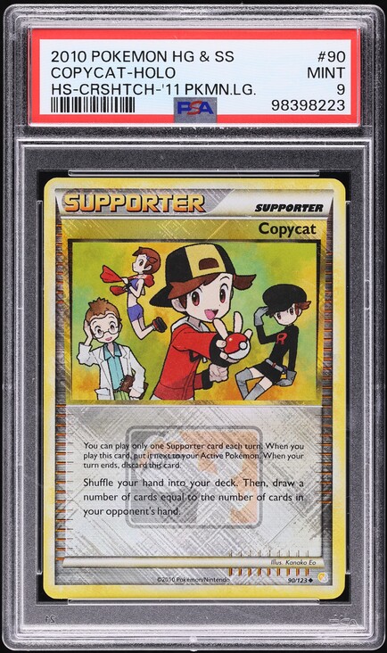 2010 Pokemon HeartGold & SoulSilver League Crosshatch Holo Copycat #90 PSA 9 MINT
