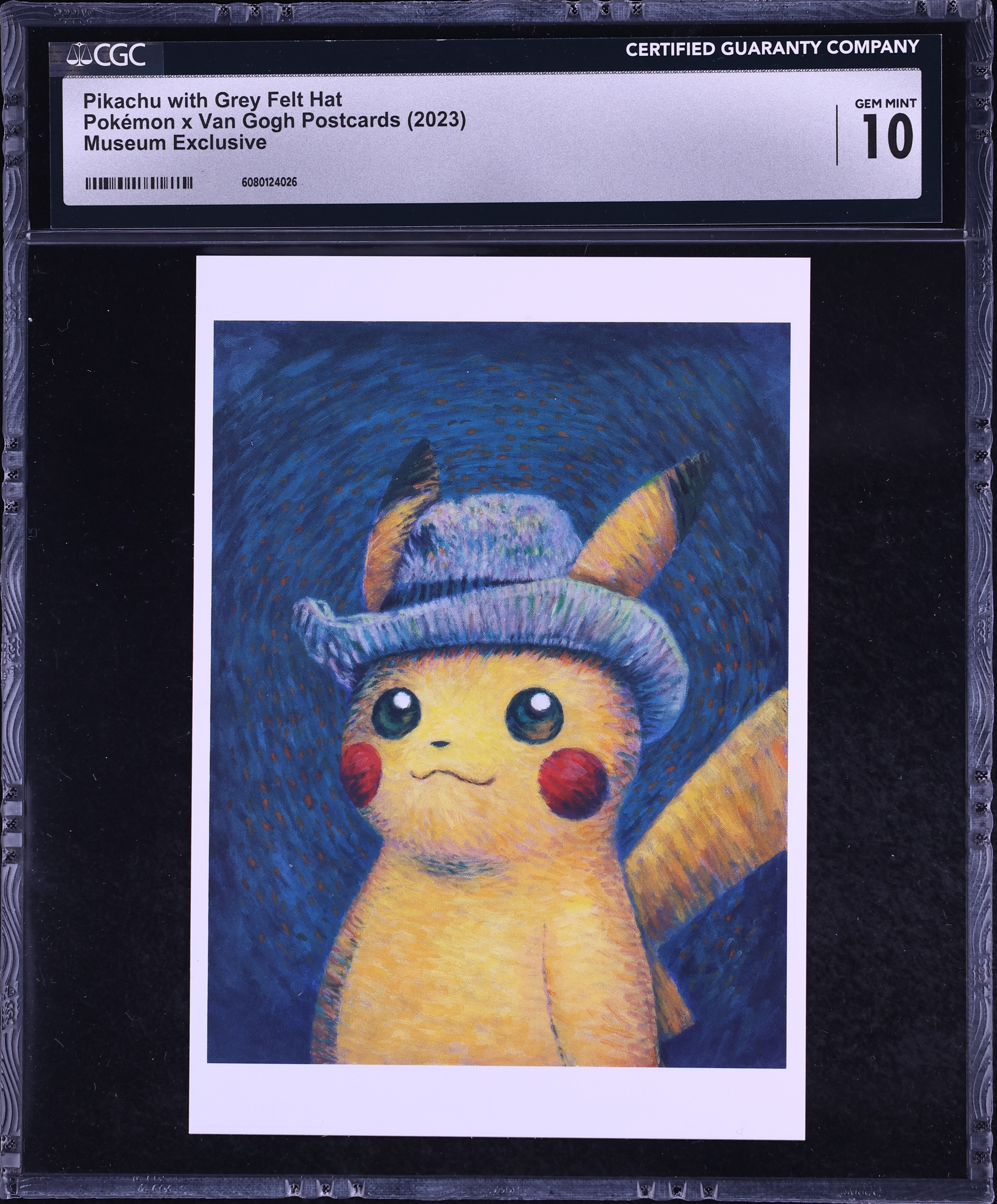 2023 Pokemon Van Gogh Postcards Museum Exclusive Pikachu With Grey