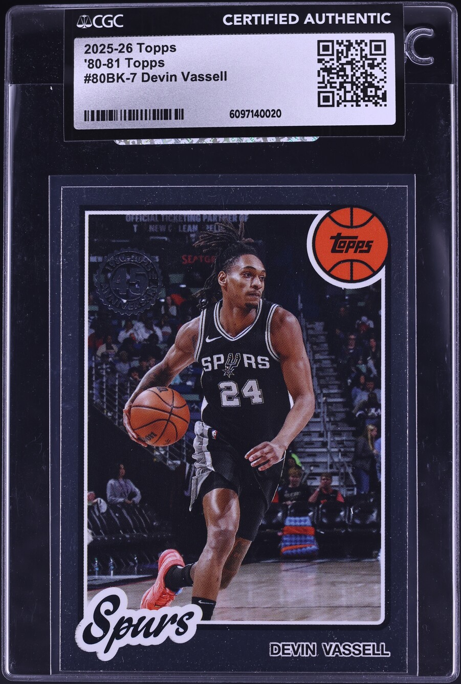 2025 Topps '80-81 Topps Devin Vassell #80BK-7 CGC AUTH