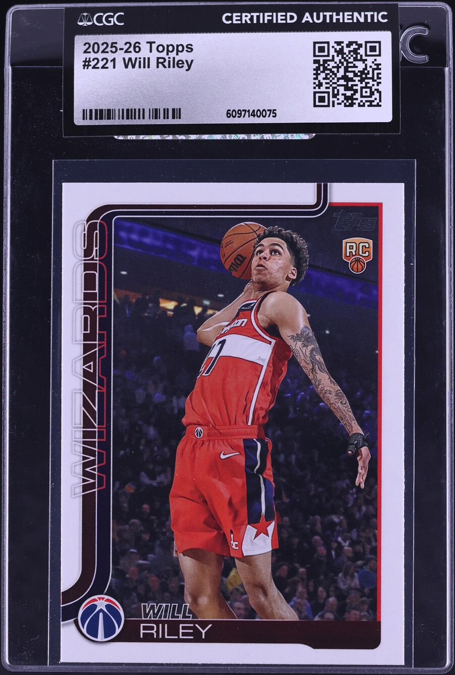 2025 Topps Will Riley ROOKIE #221 CGC AUTH