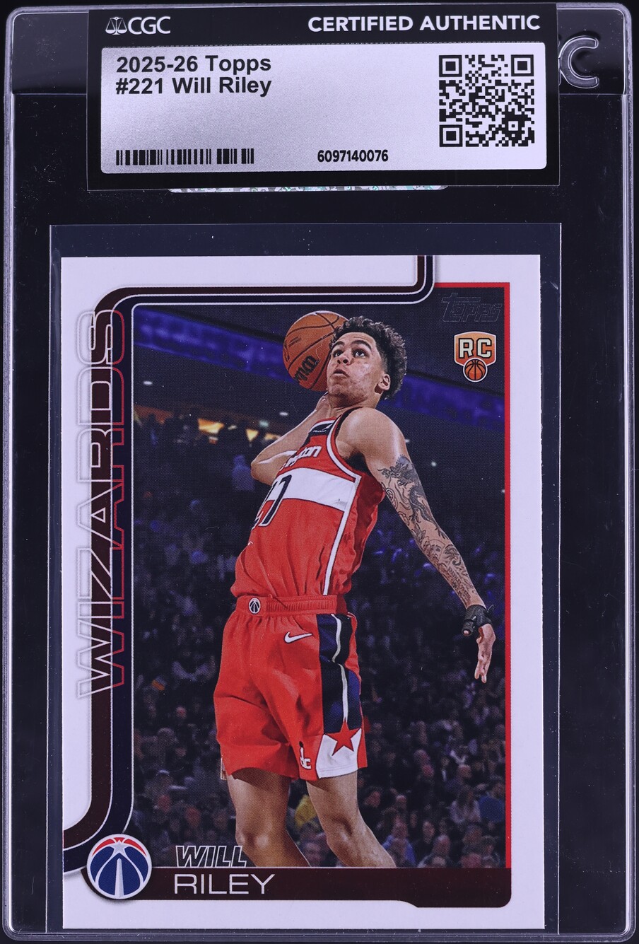 2025 Topps Will Riley ROOKIE #221 CGC AUTH
